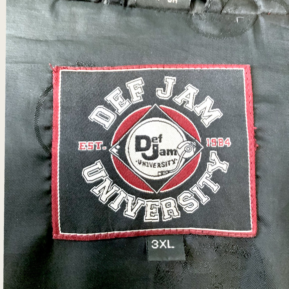 Def Jam University Hooded 3XL Mens Puffer Bomber Jacket Y2K 1984 - Picture 5 of 14